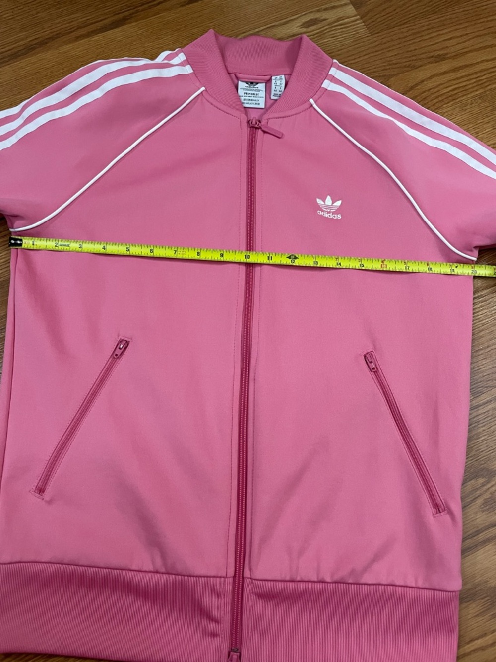 Adidas Originals Pink Trefoil 3-Stripes Zip Track Jacket Size M - Picture 5 of 6